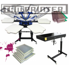 2700*1800*1680mm 500PCS/Hr TM-R6 Popular Manual 6-Color T-Shirt Screen Printer Set